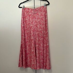Pink Satin Flouncy Skirt